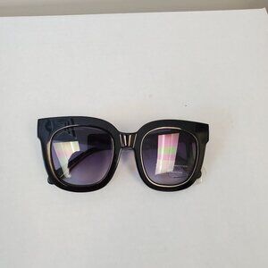 French Connection Large Square Black Sunglasses-Womens NWT and packaging
